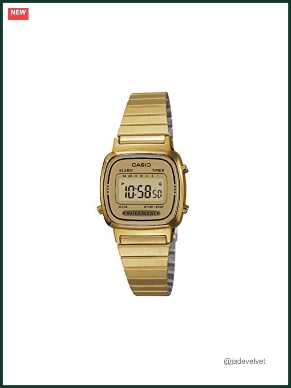 Casio Unisex Analog Watch 200M Water Resistant Stainless Steel Resin Band Date